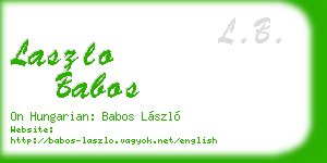 laszlo babos business card